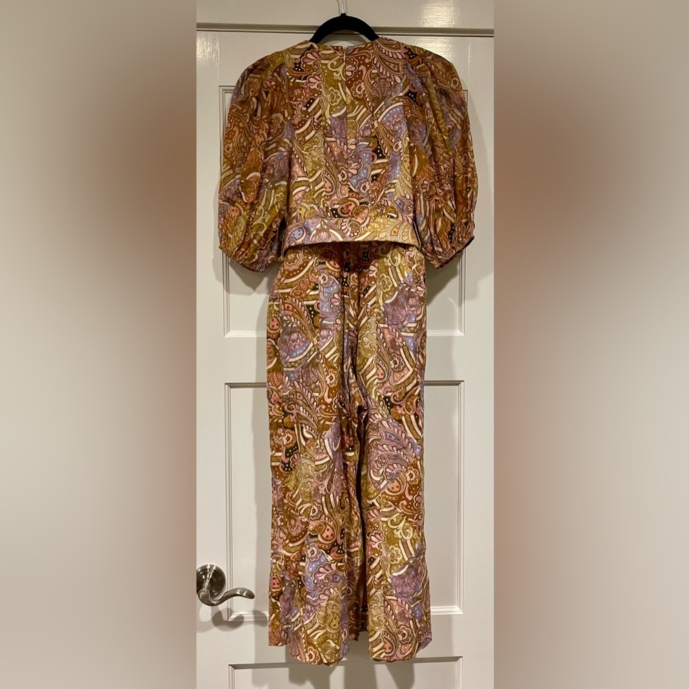 ZIMMERMANN Concert Paisley Linen Jumpsuit NWT AU 0P/US 2P - Picture 8 of 11